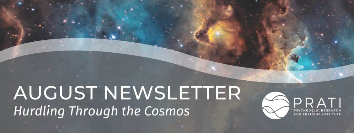 Email Newsletter Hero Template (1) august newsletter - image of a galaxy